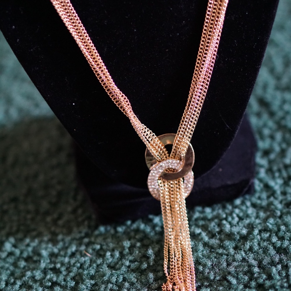 Long charm necklace